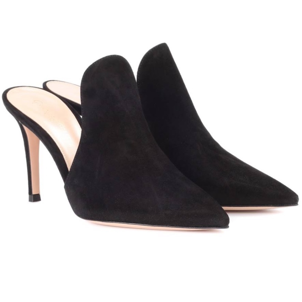 Gianvito Rossi black suede mules 🖤🖤🖤